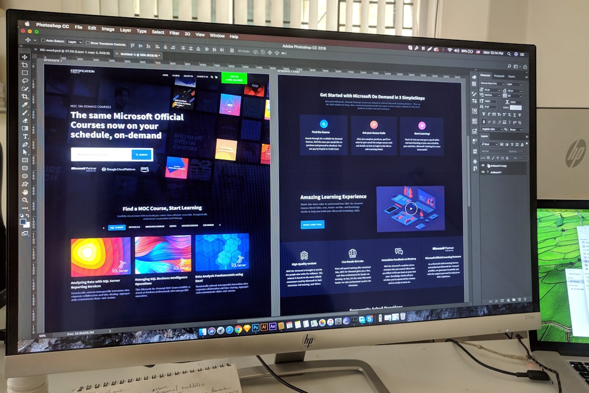 A dashboard interface displayed on a desktop monitor.